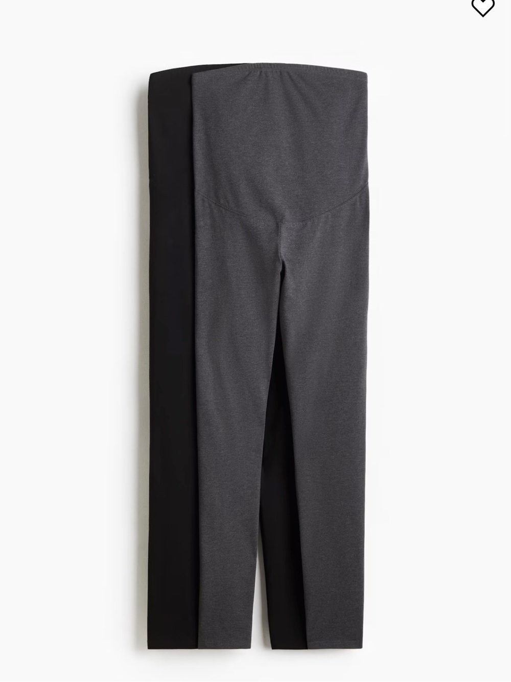 H&M Mama Maternity 2 pack Jersey Leggings in Gray and Black